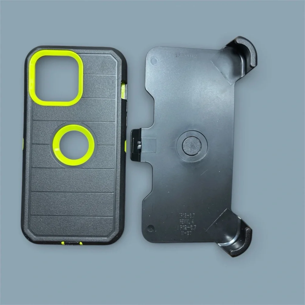 Black and Green 14 Pro max Protective Phone Case